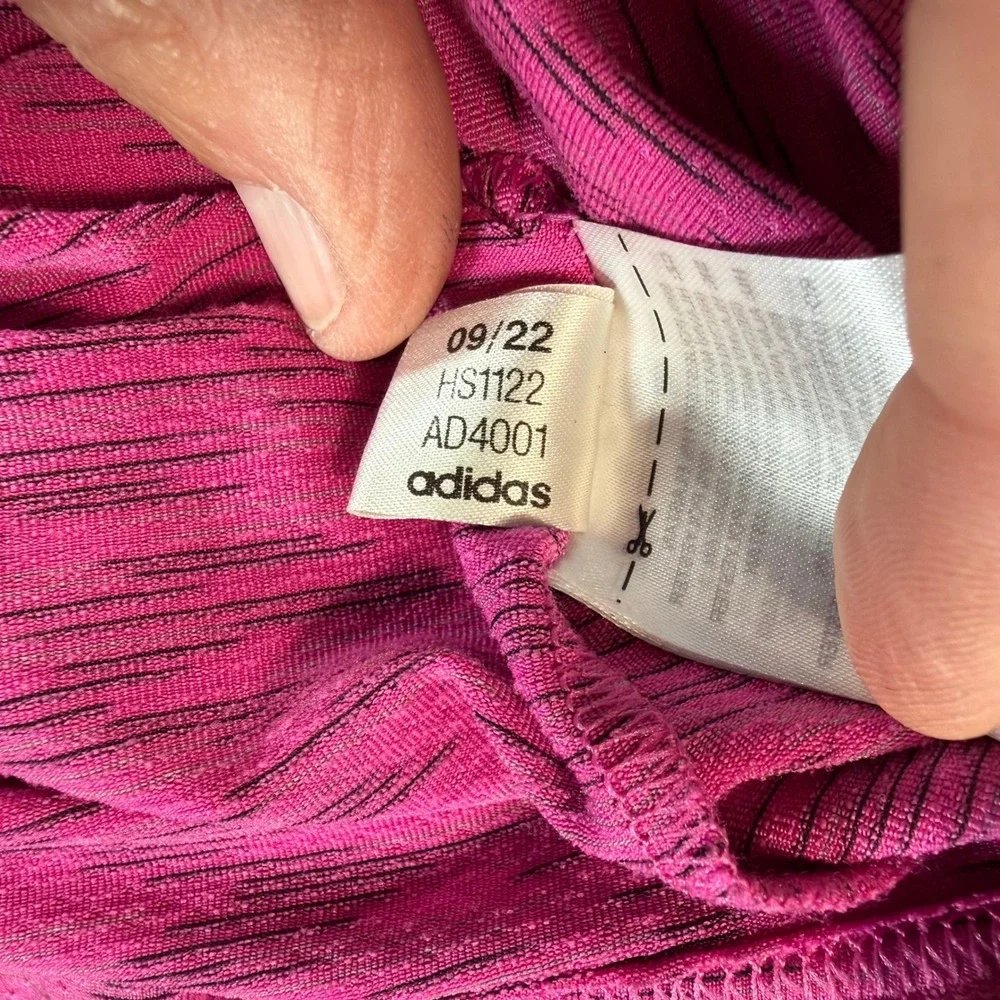 Adidas Polo Shirt Men XL Pink Space Dye Performance Pebble Beach Stretch Wick